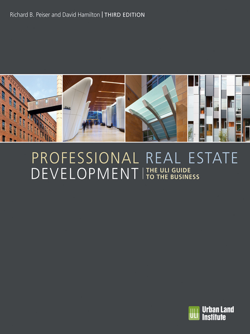 Title details for Professional Real Estate Development by Richard B. Peiser - Available